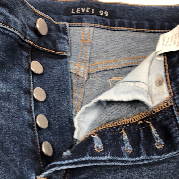 Level 99 Buttonfly Jeans RawHem size 28 - Picture 8 of 9